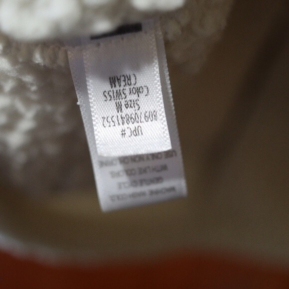 Cuddl Duds White Fuzzy Fleece Teddy Jacket Medium - Picture 12 of 12